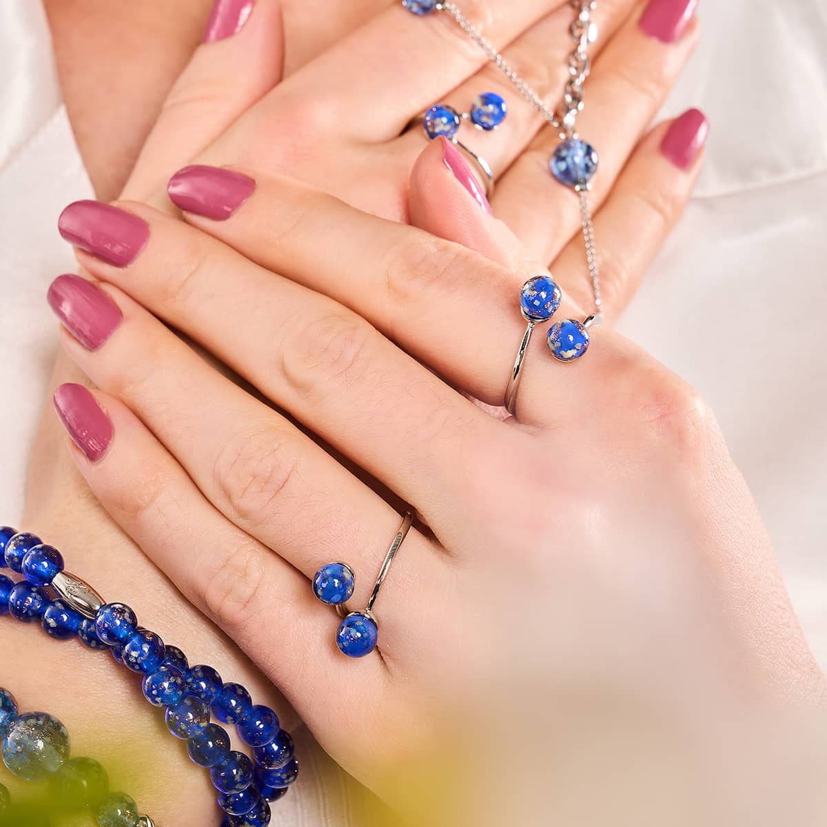 FIREFLY GLASS INFINITY HELIX RINGS